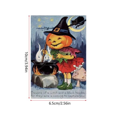 24 pièces/ensemble Halloween bricolage carte de voeux Message 1
