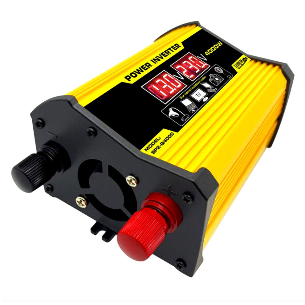 (Yellow 220V) 4000W Scooter Inverter Digital Display Voltage Converter Power Supply-image-OPC-PMSHWY7-NEW
