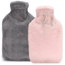 Hot Water Bottle 2l with Kangaroo Pocket, Premium Soft Hot Water Bottle