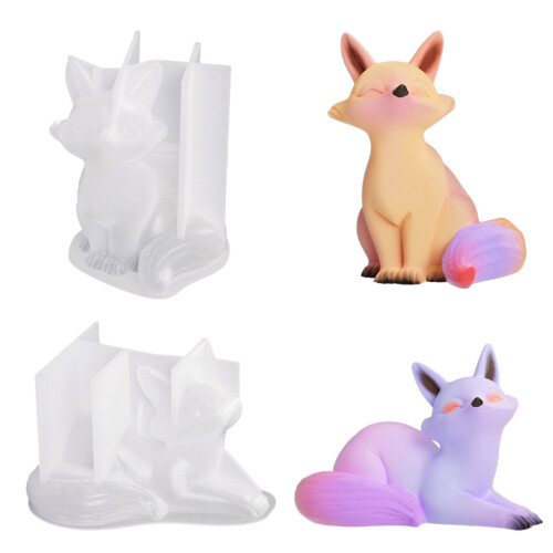 Foxes Resin Mold Cute Animal Silicone Mold Epoxy-Section 2 1