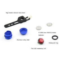 Luce posteriore per bicicletta CR2032x2,11.5cm cinturino,240,20-40mm