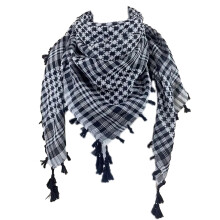 Scarf Shemagh Desert Keffiyeh Head Neck Scarf-black and white