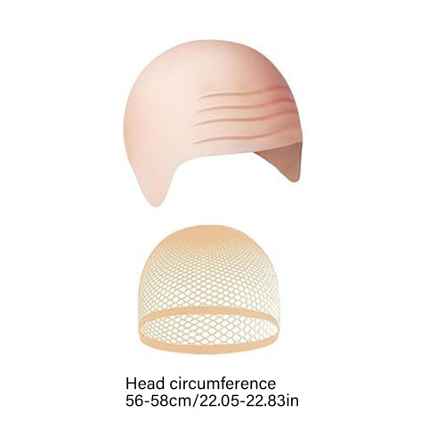 Cartoon Characters Bald Hat Set Bald Caps False Nose-Black 2