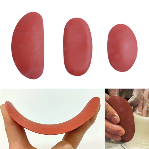 Shaping Tool for Clay Pottery, 3Sizes Soft Pottery Clay Ribs 1