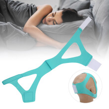 Adult AntiSnoring Chin Support Strap Breathable Elastic Belt Blue Green