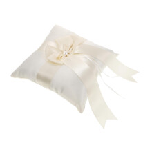 Flower Basket Ring Pillow For Wedding Ceremony, Flower Girl Cushion Holder, Elegant Ring Pillow With Button Pins