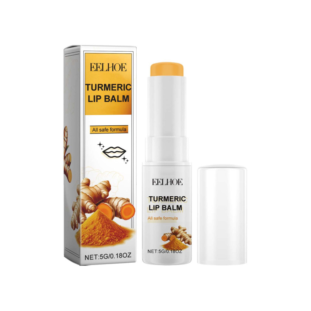 (5g) EELHOE Turmeric Lip Balm Moisturizes lips, reduces lip lines, evens, moisturizes and glosses lips