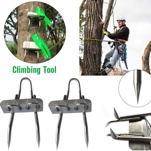 Tree Climbing Spikes with 304 Stainless Steel Multi-Function Pole Hook Non-Slip 1