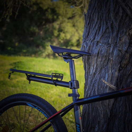 Seatpost Mounted Pannier Rack with Extending Adjustable Design