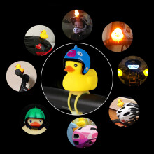Ente Glocken Kinder Fahrradhelm Licht & Glocke, Silikon, 6,666 cm