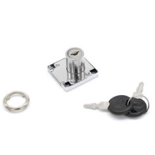 1 pc Desk Drawer Lock, Cylinder Furniture Lock Use for Closing Cupboards, Drawer, Cabinet ect, Thick and Durable, Silver, Lilaris