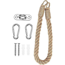 Industrial Hemp Rope Toilet Paper Holder, Perforated Toilet Paper Towel Holder, Can Be Used for Bathroom Decoration