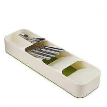 Plastic Cutlery Tray for Drawer, White