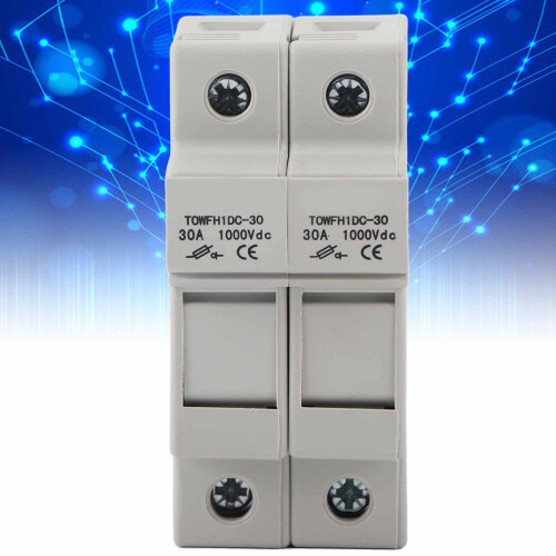 Fuse Holder Base 2 Pole DIN Rail Mount 1000V DC 2P15A