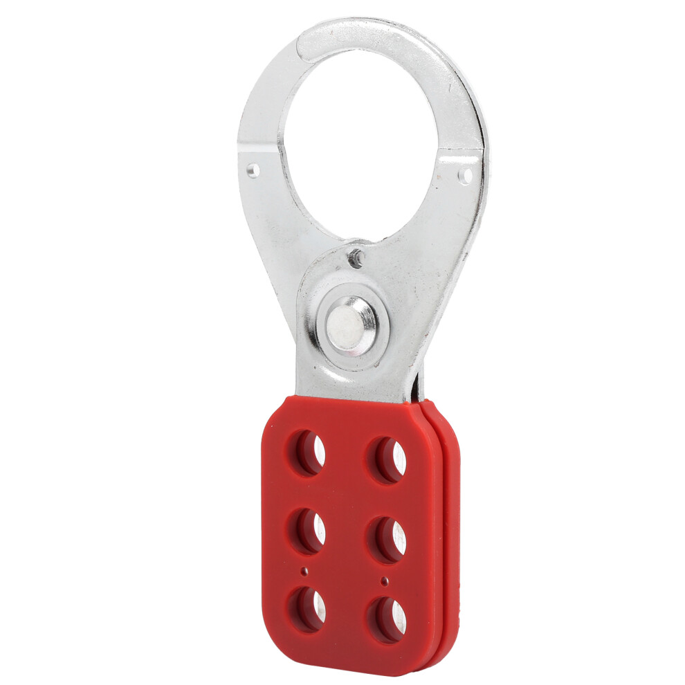 Durable 6-Hole Lockout Hasp Steel & Plastic 1.5In Jaw Diameter 4941358735861