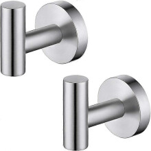 Hooks Hooks Wall Mounted Hook for Bathroom Kitchen Heavy Duty Robe Cloth Hooks Stainless Steel Brushed Steel 4 Pack