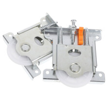 2pcs Door Sliding Wheel Sliding Wardrobe Door Wheels Silver
