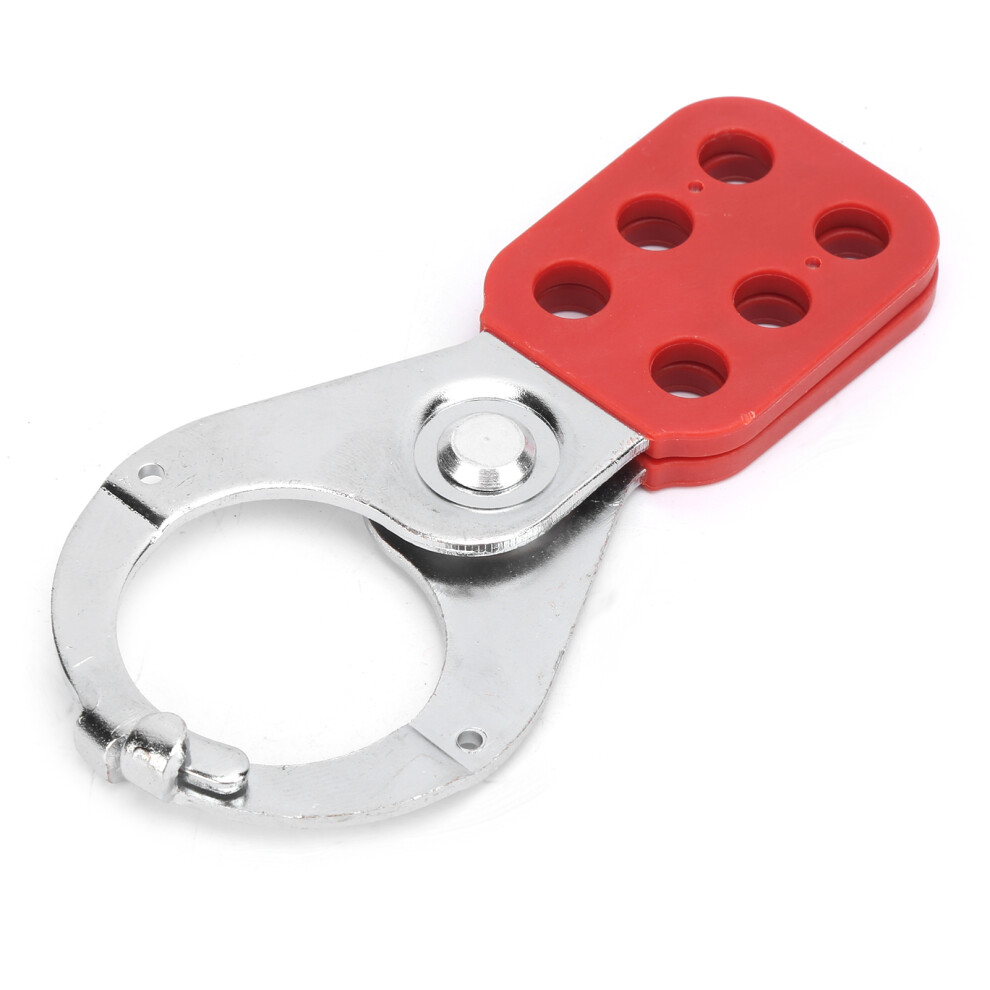 Lockout Hasp 1.5In Jaw Diameter Steel 6 Hole Multiperson Safety Lock 8401358737143