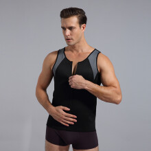 Herren Sauna Schweißshirt Tank Top für Fitness & Gewichtsverlust Neopren Schwarz