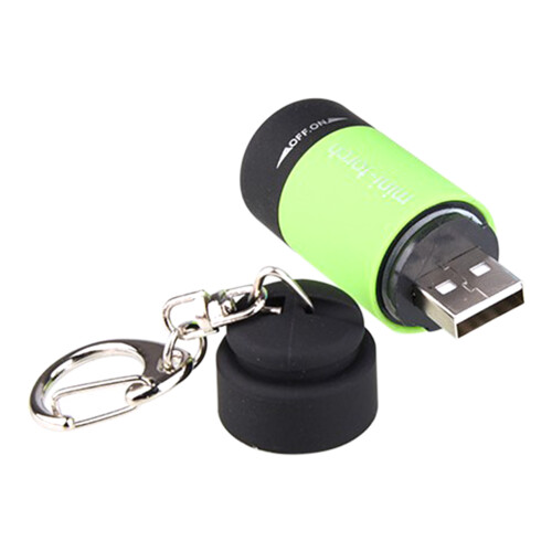 Mini Rechargeable LED Waterproof Keychain Flashlight, 70mAh, 52x21mm 1