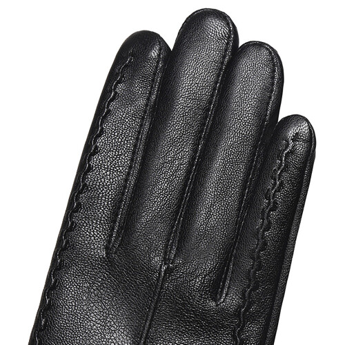 Damen-Winter-PU-Leder-Touchscreen-Handschuhe, Einheitsgröße, Schwarz 2