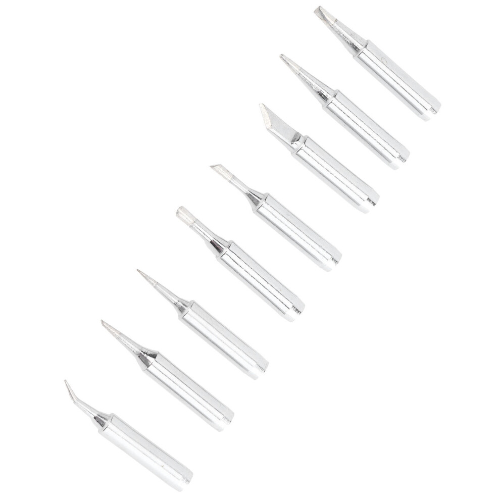 8Pcs Copper Soldering Tips Set Conical, Pointed, Knife, Horseshoe & Flat 9421358739236