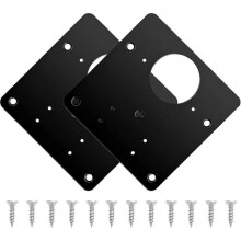 2Pcs Cabinet Hinge Repair Plates, Hinge Repair Brackets with Hole and Fixing Screws, Stainless Steel for Cupboard Door and Wooden Furniture，Fonepr