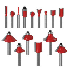 15pcs 6.35mm Shank Woodworking Milling Cutter Slotting Router Bits 1/4" Shank Tungsten Carbide Milling Cutter Router Bit Kit