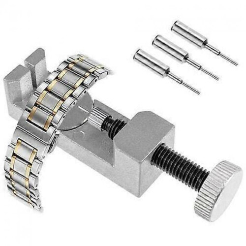 Adjustable Pin Punch Tool Compatible with Watches/Clockmaking + 4 Different Size Pin Punches -