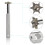 Affilatore da golf a 6 teste, argento, 11,1x2x1,2 cm 6