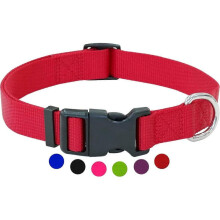 Adjustable Nylon Dog Collar for Small and Large Dogs, Puppies and Cats, Available in Various Colors and Sizes, Red, S, Irisfr