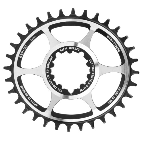 32T Oval Mountain Bike Disc with Eagle Tooth Enhances Climbing Ease 1