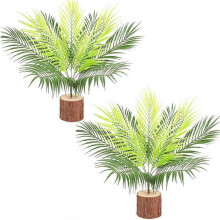Artificial Tropical Pers Bushes Plants Artificial Greenery Plants Fake Tropical Pers Leaves for Home Decor Jungle Beach Wedding Guazhuni (2Pack)