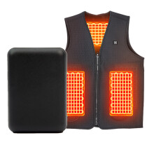 10.000mAh Dual-USB-Powerbank 5V 2,1A Für beheizbare Jacke Schwarz