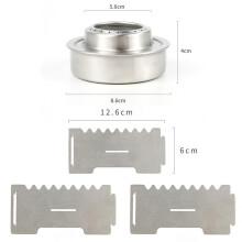 Réchaud à alcool en acier inoxydable 12.6x6cm 8.6x4x5.6cm