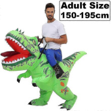 (Adult Size 150-195cm) New T-Rex Dinosaur Cosplay Inflatable Costumes Suits Mascot Funny Party Anime Christmas Halloween Costume Dress for Adult Kids