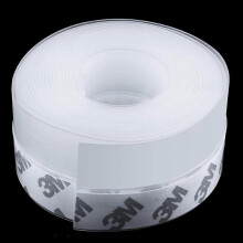 Adhesive Door Bottom, 5M x 3.5CM Soft Silicone Sealing Strip Waterproof Adhesive Noise Insulation for Door Window Anti Mouse Ant Cockroach Insects (