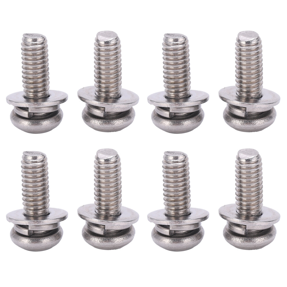 100Pcs M4 12Mm 304 Stainless Steel Cross Pan Head Screws With Flat Washers 8121358746340
