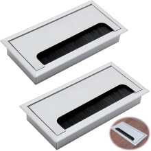 SL.GT Round Cable Grommet Desk Table Cable Cover Desk Cable Cover for Table Rectangular Cable Grommet 2 Pieces,80_x_160mm