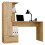 COSMO Oak Artisan Desk + Bookcase Set 1