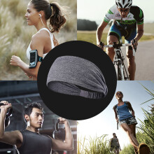 2 Pcs Unisex Elastic Sweat Wicking Headbands 24x8cm for Sports Fitness