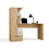 COSMO Oak Artisan Desk + Bookcase Set 10