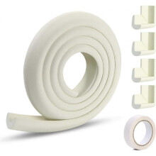 Furniture Edge and Corner Protection, 2 Meters Safety Foam Protection with 4 Corners, Safety Kit to Protect Children (Off-White)——Adélala