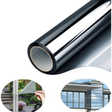 Privacy Window Film One Way Mirror Film Anti UV Sun Protection Film Self-Adhesive Film (40x200cm)