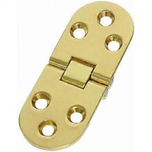 6 PCS Folding Table Hinges, 180 Degree Rounded Zinc Alloy Folding Table Hinge, Folding Flip Hinge (Gold, Screws Not Included)