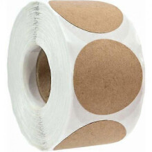 500 Pack 1" Natural Brown Kraft Paper Blank Round Stickers - Blank Stickers & Handmade Stickers for Shop Owners, Crafts, Organization, Jar & Cannin