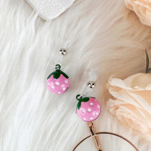 (Pink Strawberry) New rubber band nipple clamp bell free of piercing adjustable body clamp gold