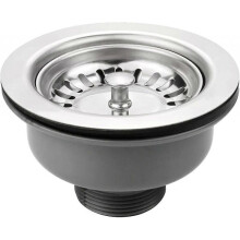Kitchen Sink Basket Strainer Stainless Steel Kitchen Sink Stopper, ø 114 mm 1½", Thickening, High Temperature Resistance, for 83-90 mm Sink Hole (Gr