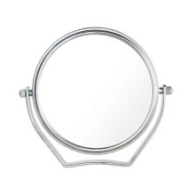 BETT Makeup Mirror 10x Magnification, 6 inch Compact Cosmetic Mirror on Stand, chrome, Ø 15.3 cm, 100% and 1000% 360 Rotatable, High Quality Table