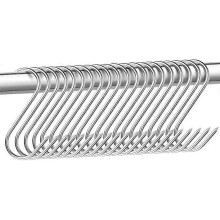 15 Pcs Stainless Steel Butcher Hooks 15cm Butcher Hooks S Shaped Hooks for Bathroom Bedroom Office Kitchen Shop Meat Working